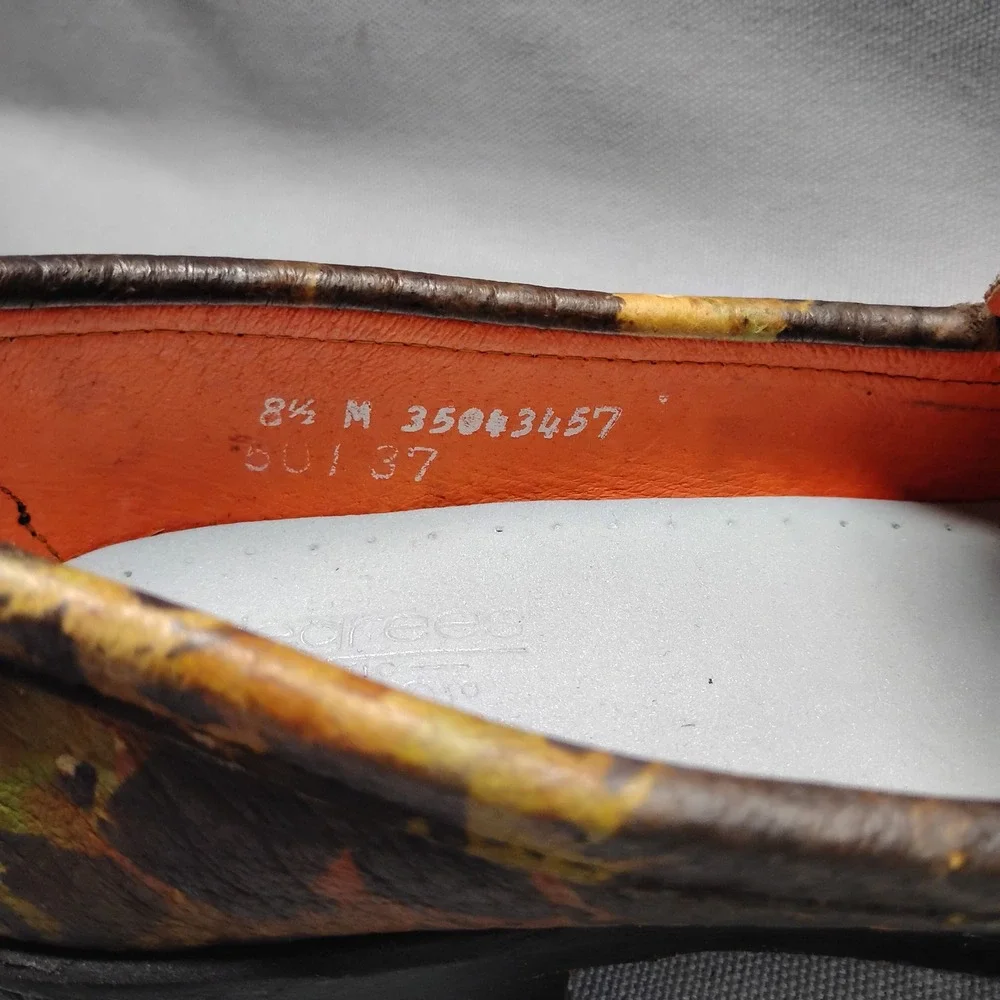 Sebago for Six Degrees Camo Leather Penny Loafers Womens 8.5 B50137